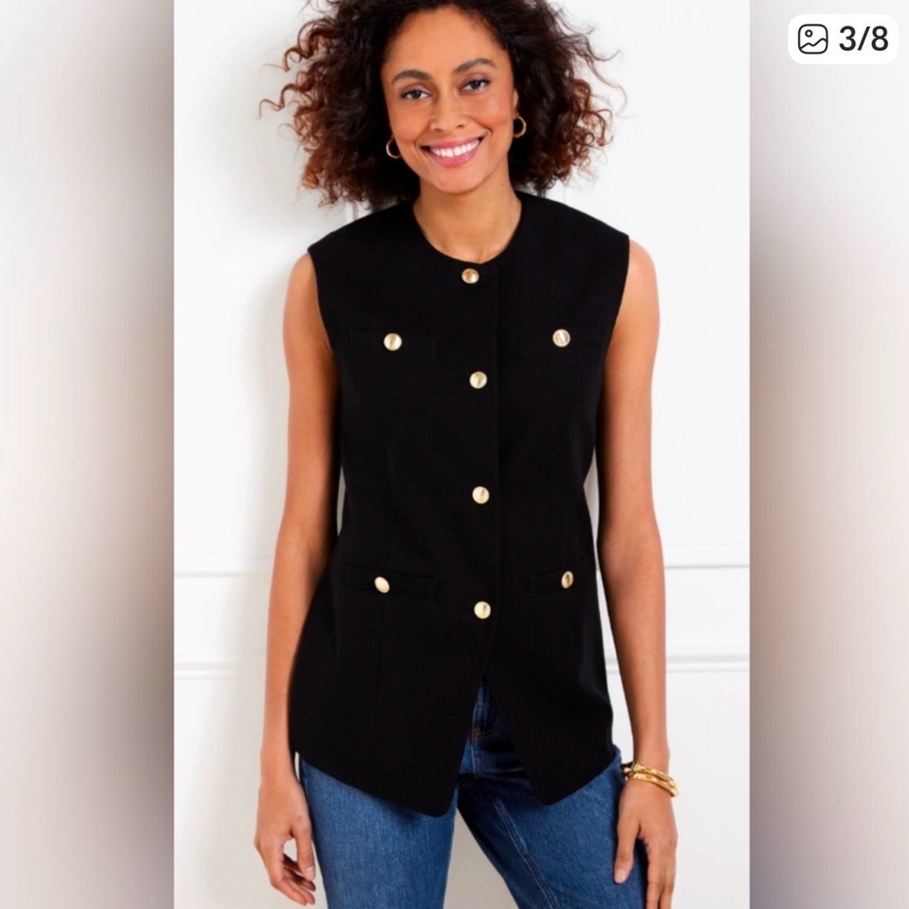 Talbots Black Cotton Blend Fabric